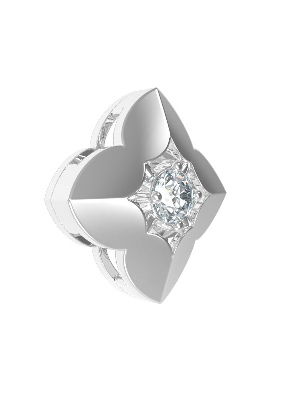 Подвеска из белого золота c бриллиантами