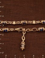 Браслет из золота c лазуритом