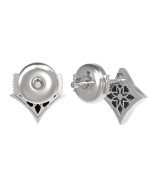 Серьги из белого золота c ониксом