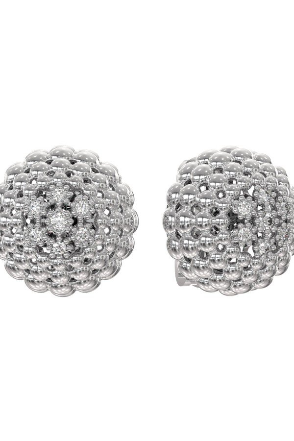 Серьги из белого золота c бриллиантами