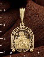 Образок из лимонного золота 585 пробы
