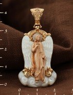 Образок из золота c перламутром