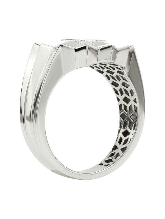 Кольцо из белого золота 585 пробы c бриллиантами