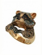 Кольцо из золота c эмалью