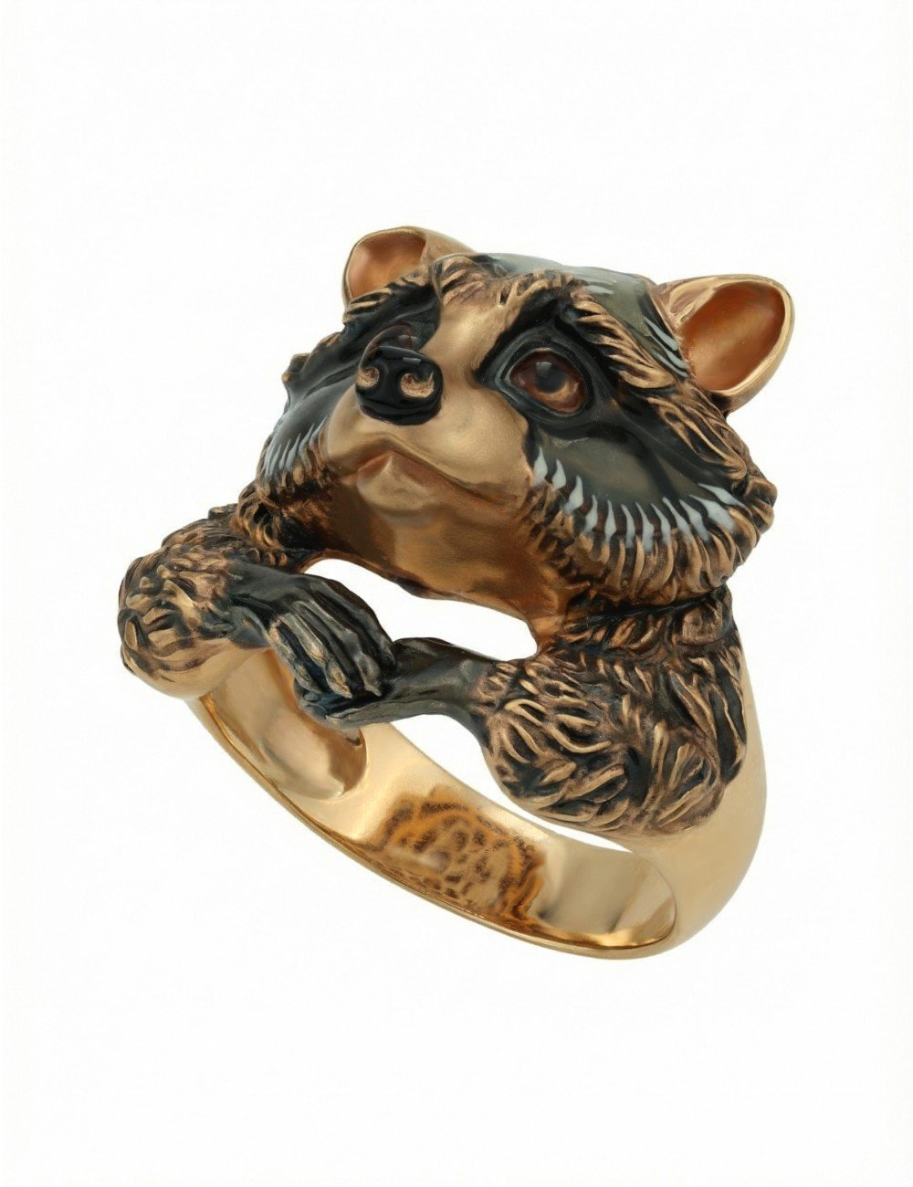 Кольцо из золота c эмалью