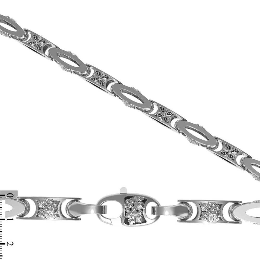 Цепь из белого золота 585 пробы