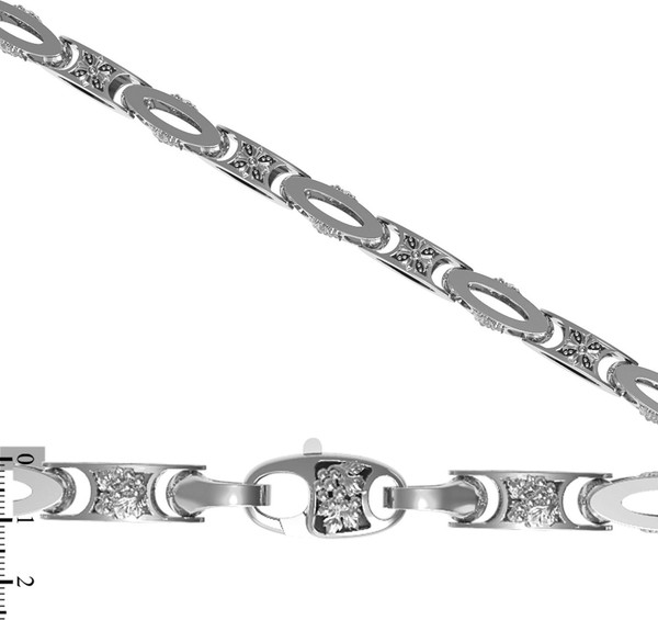 Цепь из белого золота 585 пробы