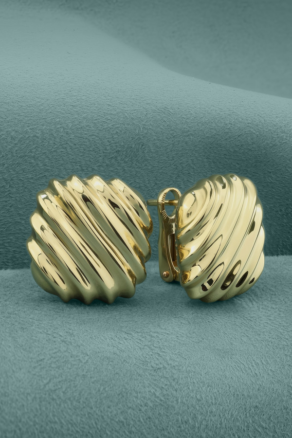 Серьги из лимонного золота 585 пробы