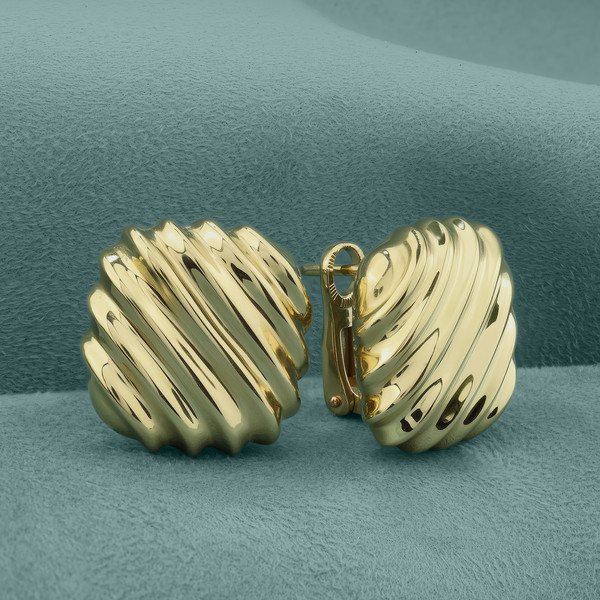 Серьги из лимонного золота 585 пробы