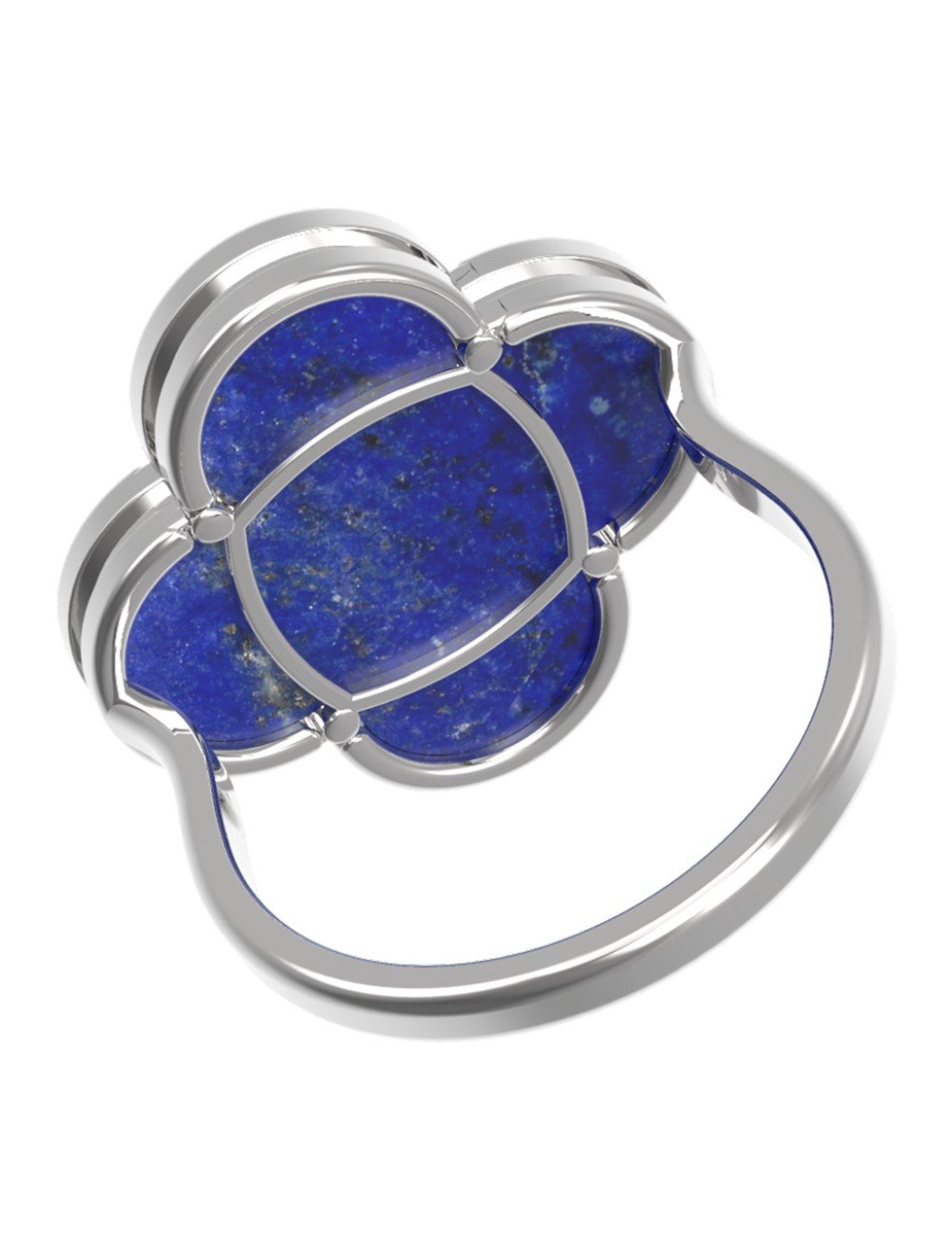 Кольцо из белого золота c лазуритом