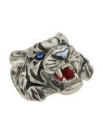 Кольцо из белого золота c эмалью