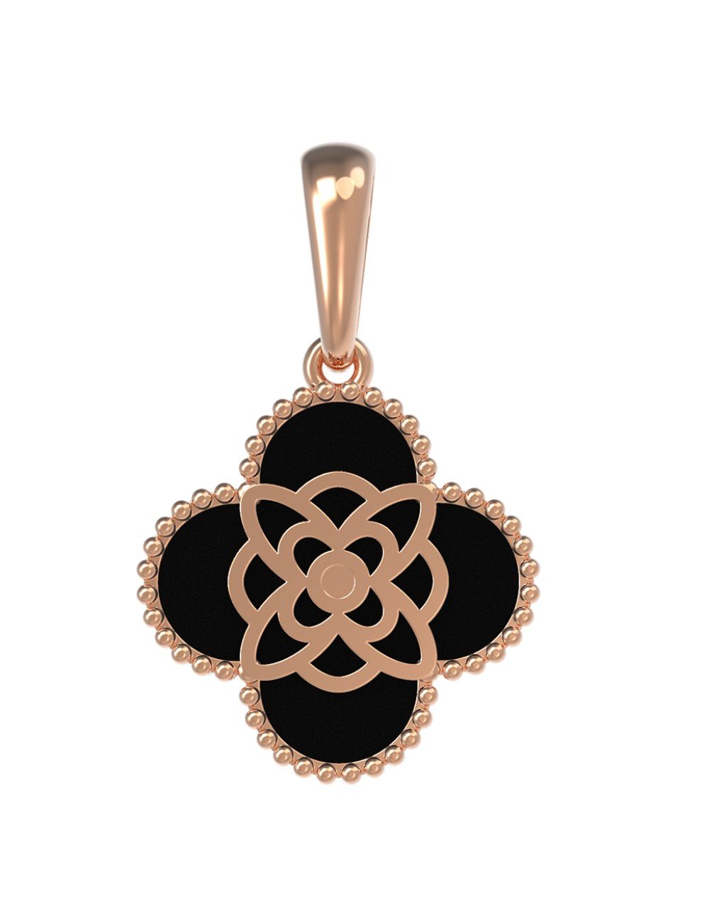 Подвеска из золота c бриллиантами и ониксом