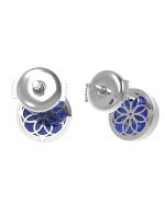 Серьги из белого золота c бриллиантами и лазуритом