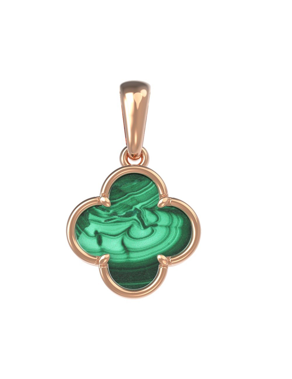 Подвеска из золота c малахитом