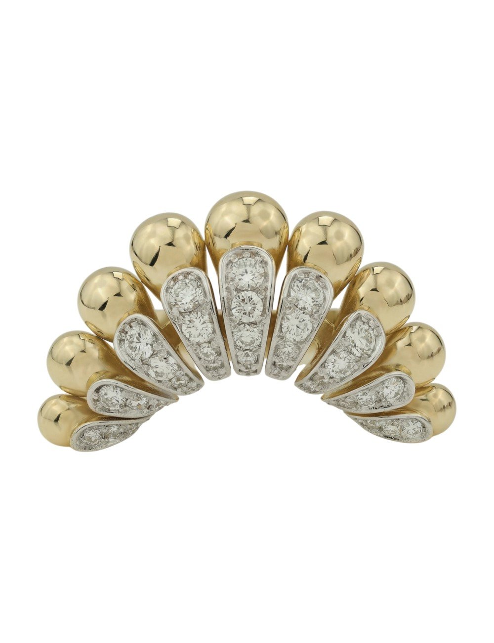 Кольцо из лимонного золота c бриллиантами