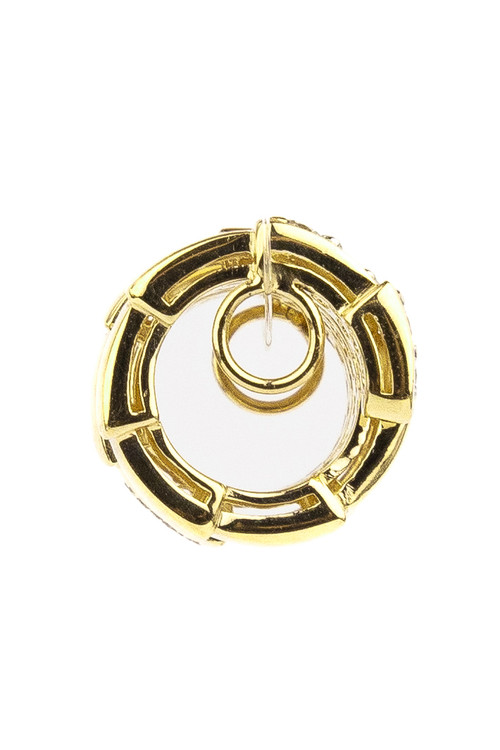 Подвеска из лимонного золота 585 пробы c бриллиантами