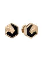 Серьги из золота c бриллиантами и ониксом