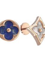 Серьги из золота c лазуритом и перламутром