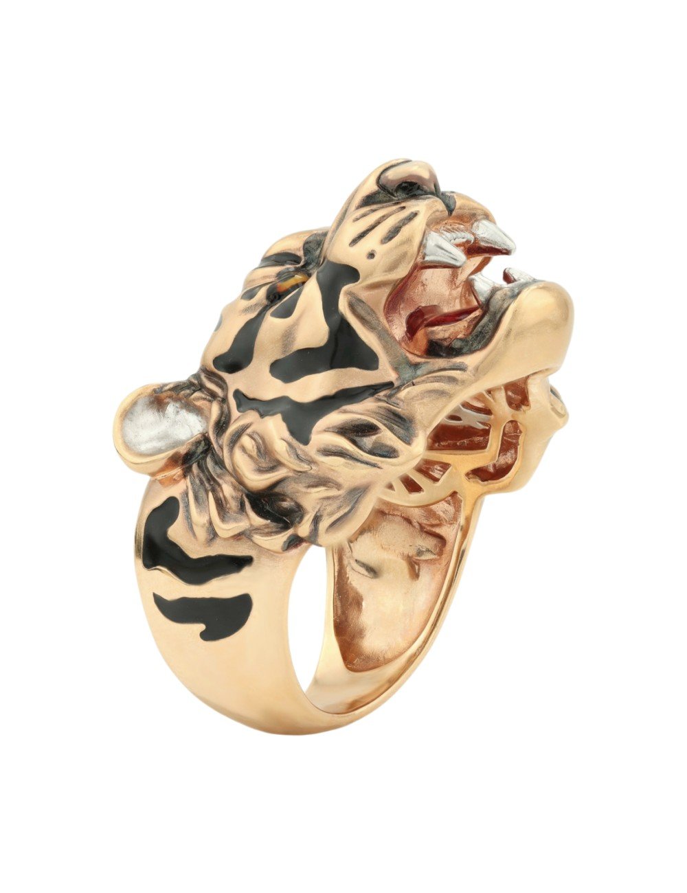 Кольцо из золота c эмалью