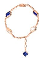 Браслет из золота c лазуритом и перламутром