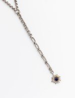 Браслет из белого золота c эмалью и сапфиром