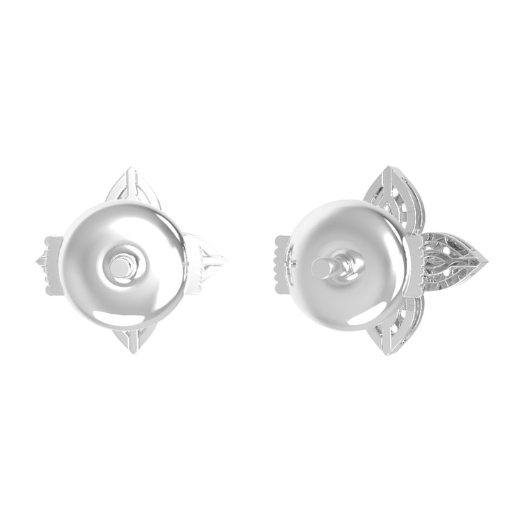 Серьги из белого золота 585 пробы c бриллиантами