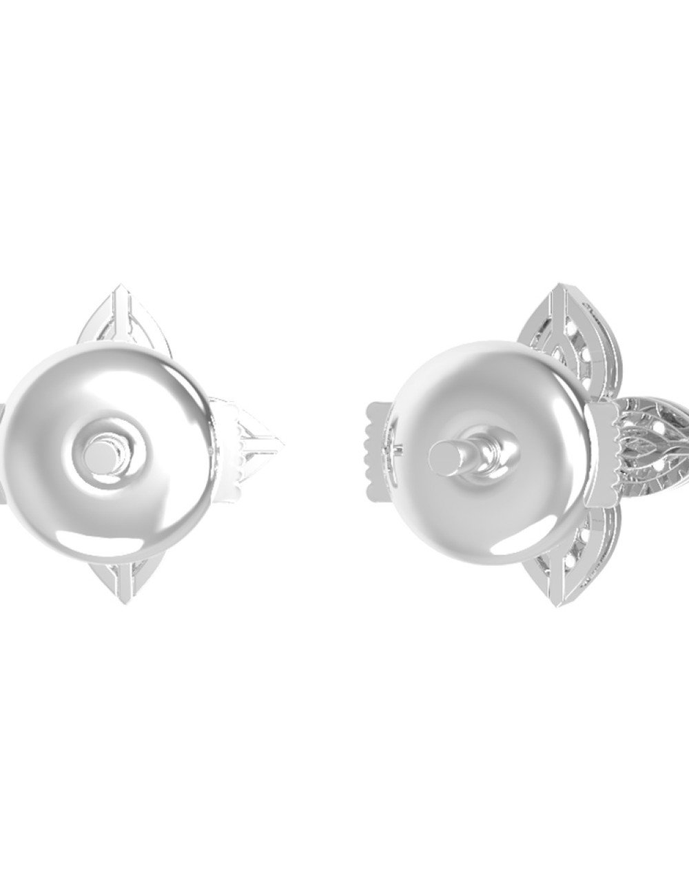 Серьги из белого золота c бриллиантами