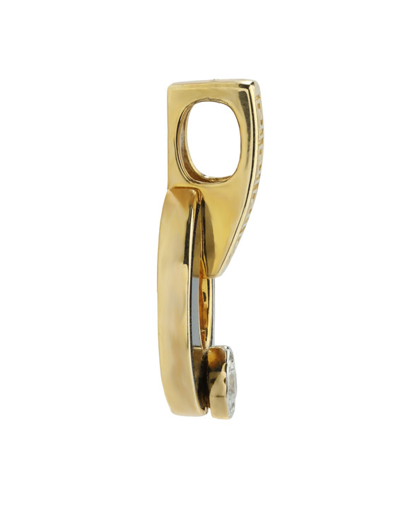 Подвеска из лимонного золота 585 пробы c бриллиантами и ониксом