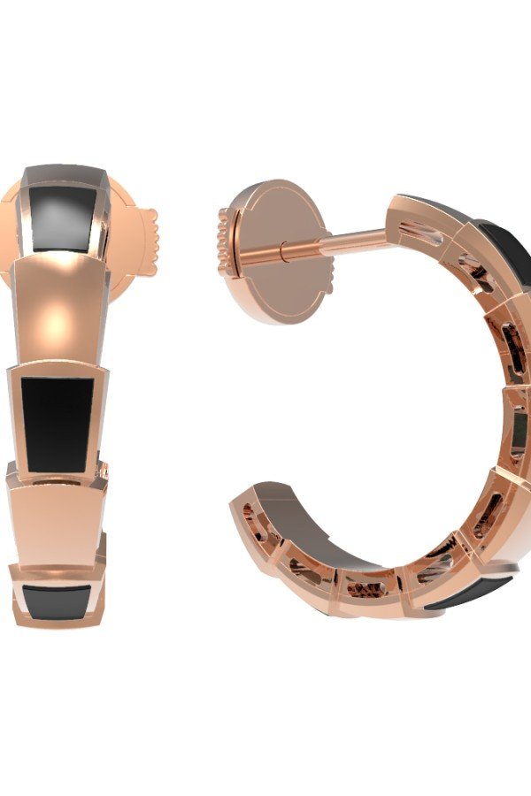 Серьги из золота c ониксом