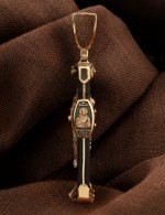 Крест из золота c эбеновым деревом