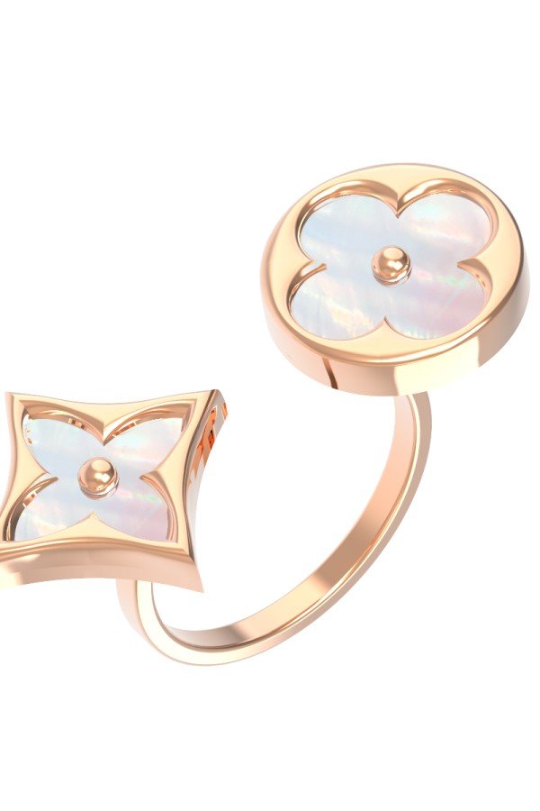 Кольцо из золота c перламутром