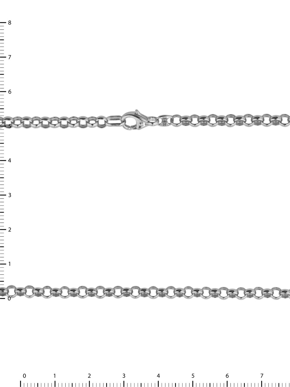 Цепь из белого золота 585 пробы