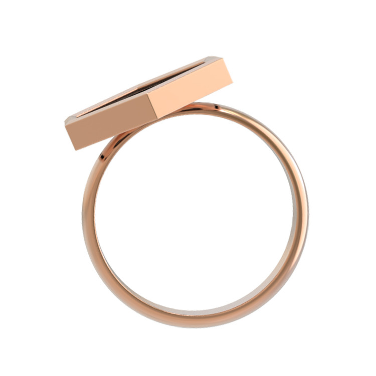 Кольцо из красного золота 585 пробы c ониксом