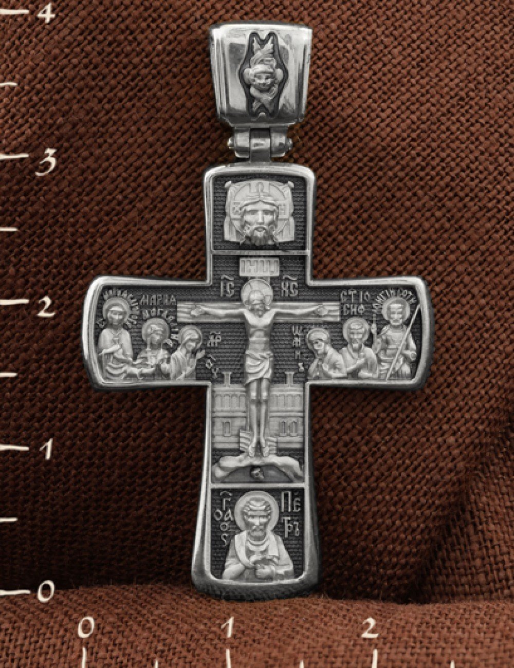 Крест из белого золота