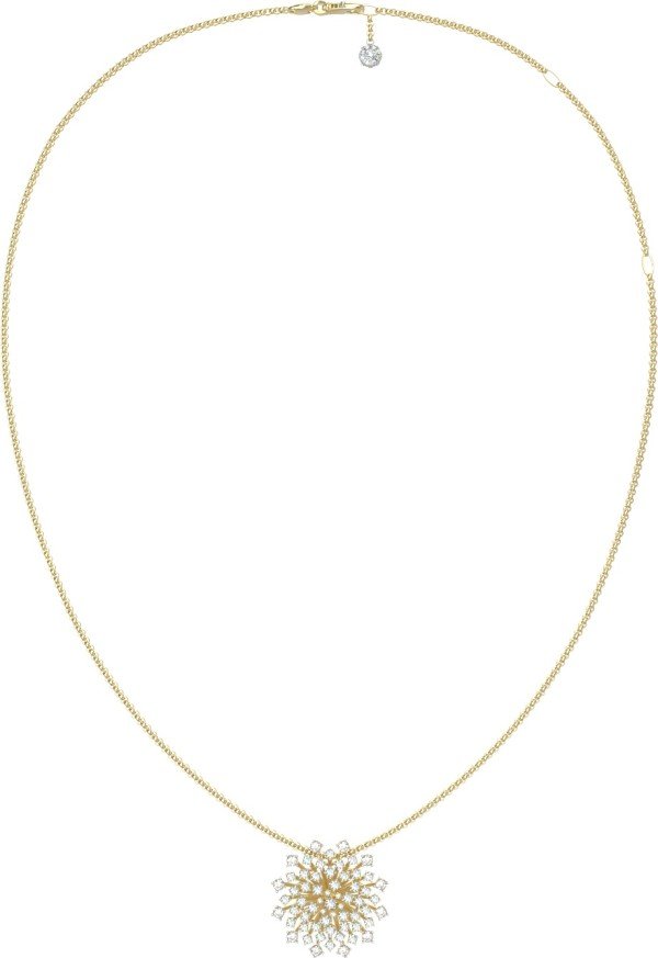 Колье из лимонного золота c бриллиантами