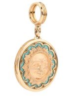 Подвеска из золота c бирюзой