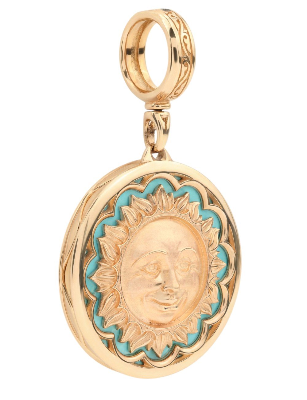 Подвеска из золота c бирюзой