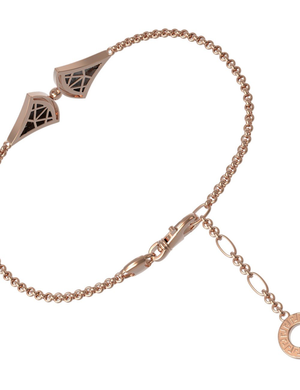 Браслет из золота c ониксом и перламутром