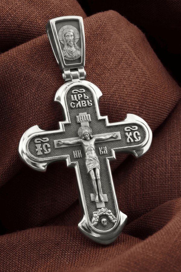 Крест из белого золота