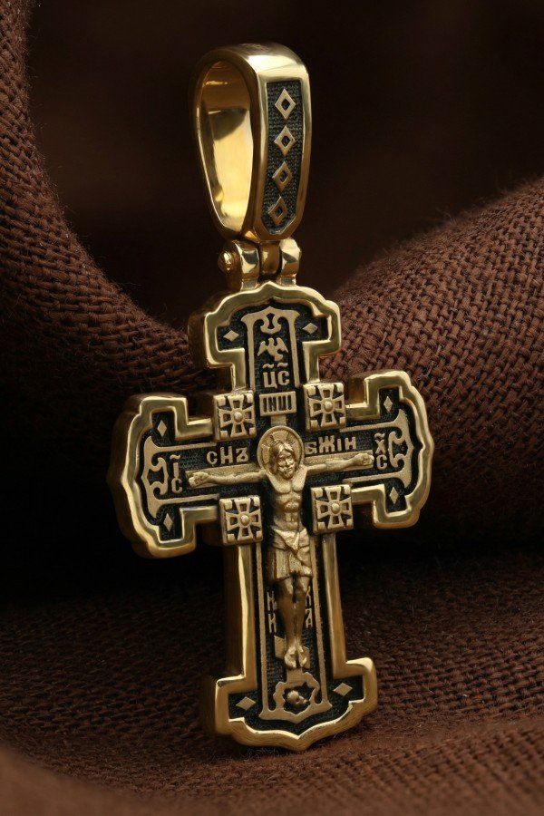 Крест из лимонного золота