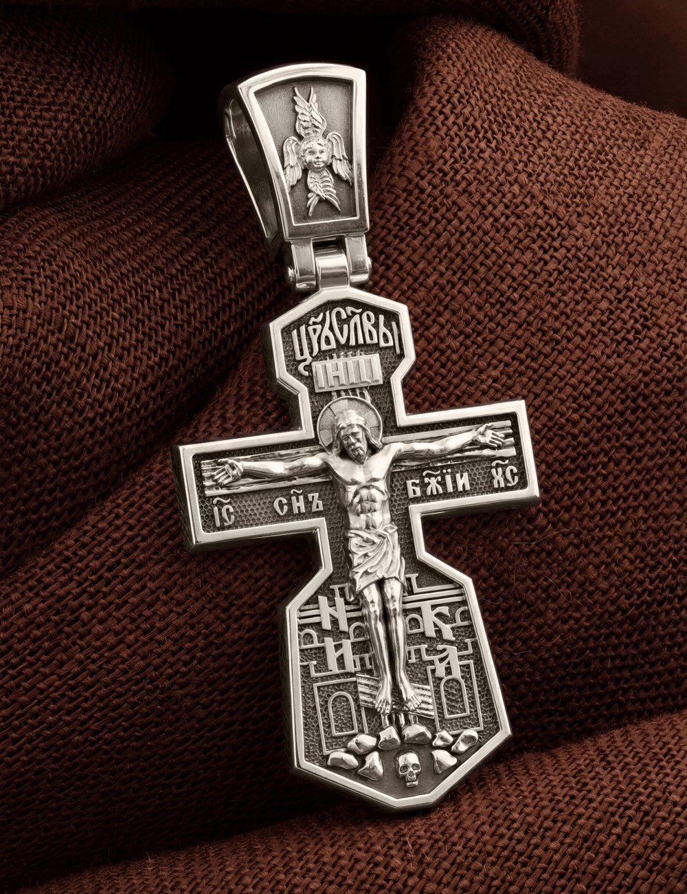 Крест из белого золота