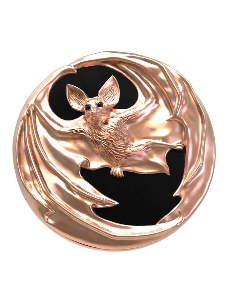 Кольцо из золота c эмалью и ониксом