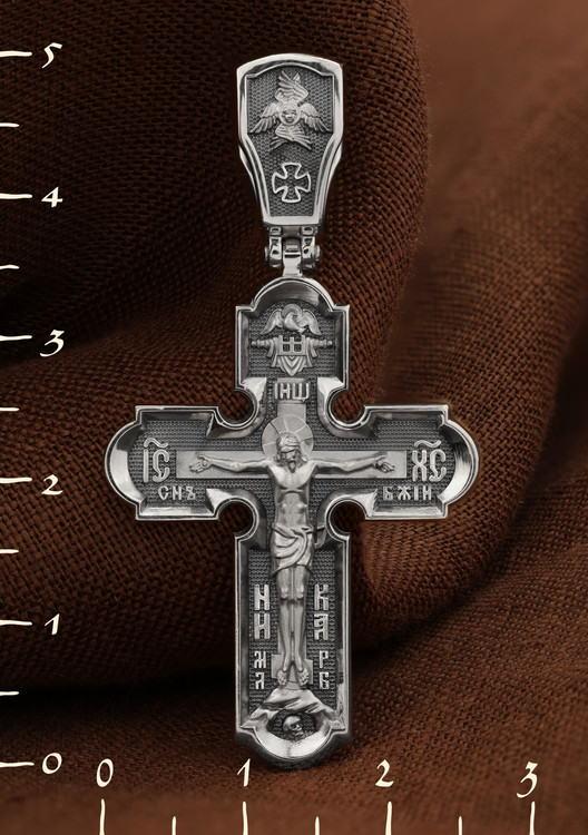 Крест из белого золота 585 пробы