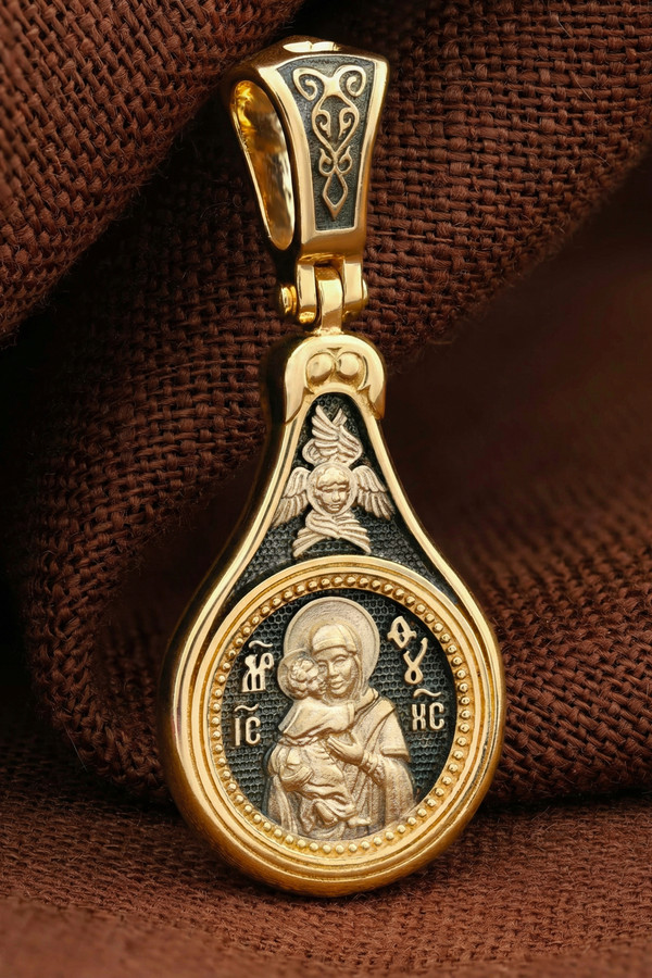 Образок из лимонного золота 585 пробы