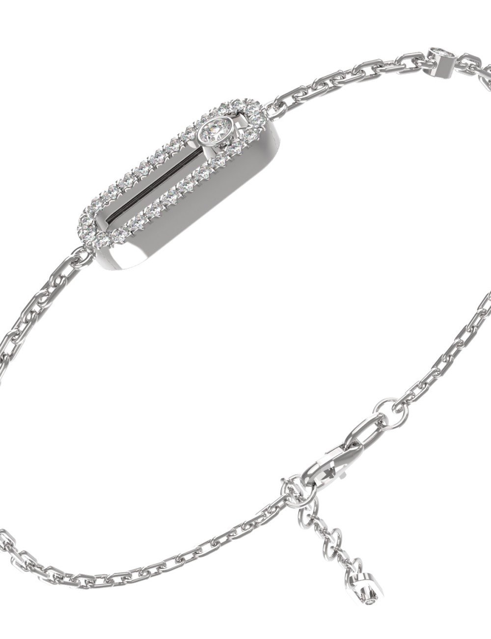 Браслет из белого золота c бриллиантами