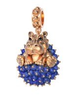 Подвеска из золота c эмалью и лазуритом