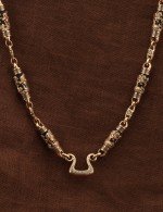 Цепь из золота c эмалью и эбеновым деревом