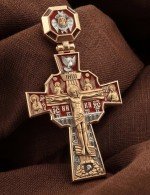 Крест из золота c эмалью