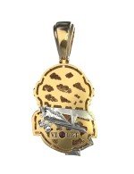 Подвеска из лимонного золота c эмалью, бриллиантами и рубином