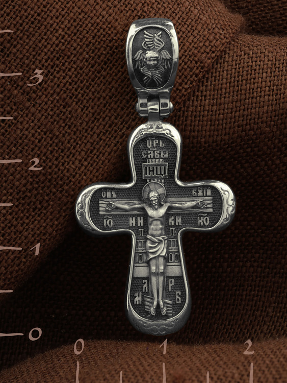 Крест из белого золота 585 пробы